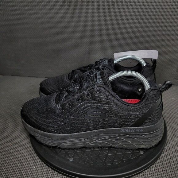 Skechers Work Relaxed Fit Shoes Womens Sz 9 Black Red Slip Resistant Work Sneake - Picture 3 of 10